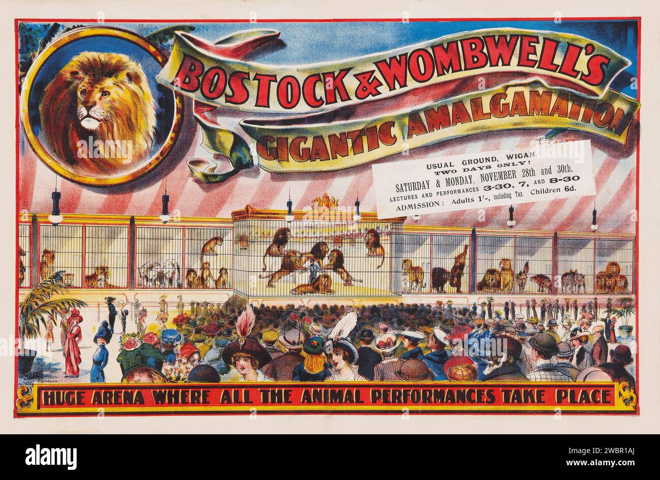 Vintage circus posters hi-res stock photography and images