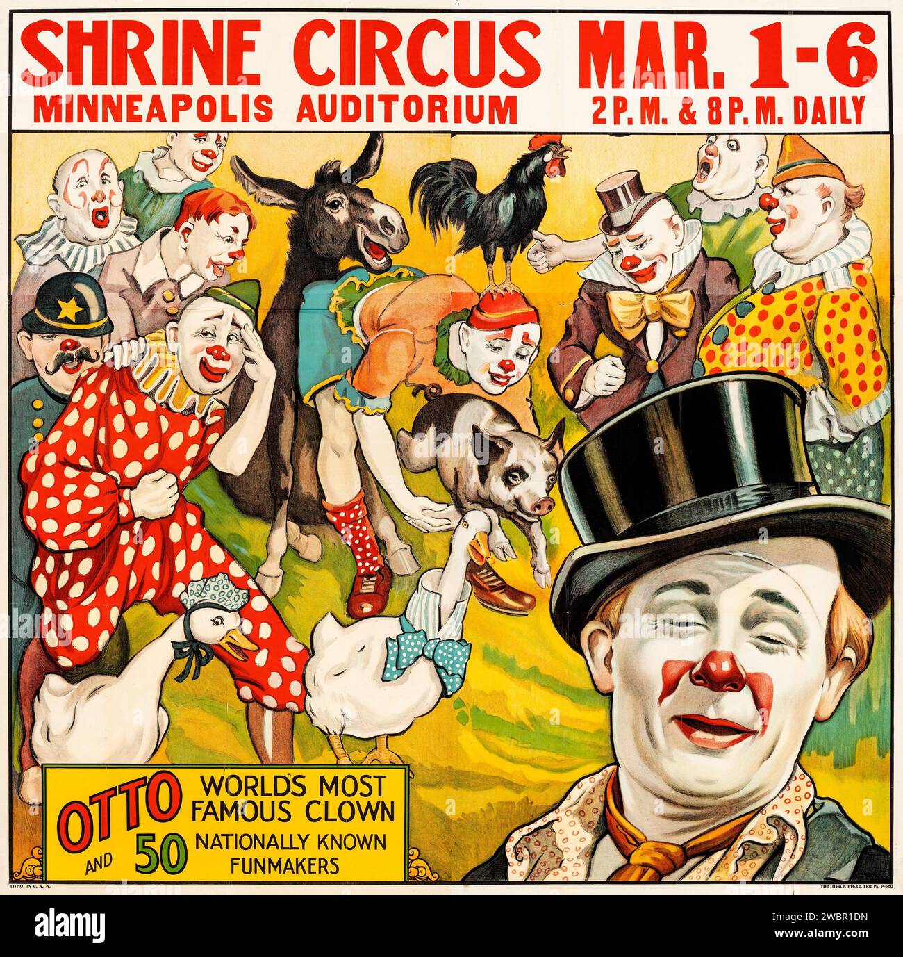 Shrine Circus, Clowns Otto, Worlds Most Famous Clown (c. 1935