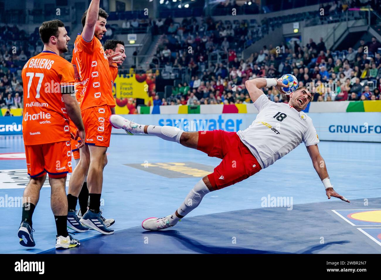 Mannheim, Germany, January 11, 2024, Erekle Arsenashvili of