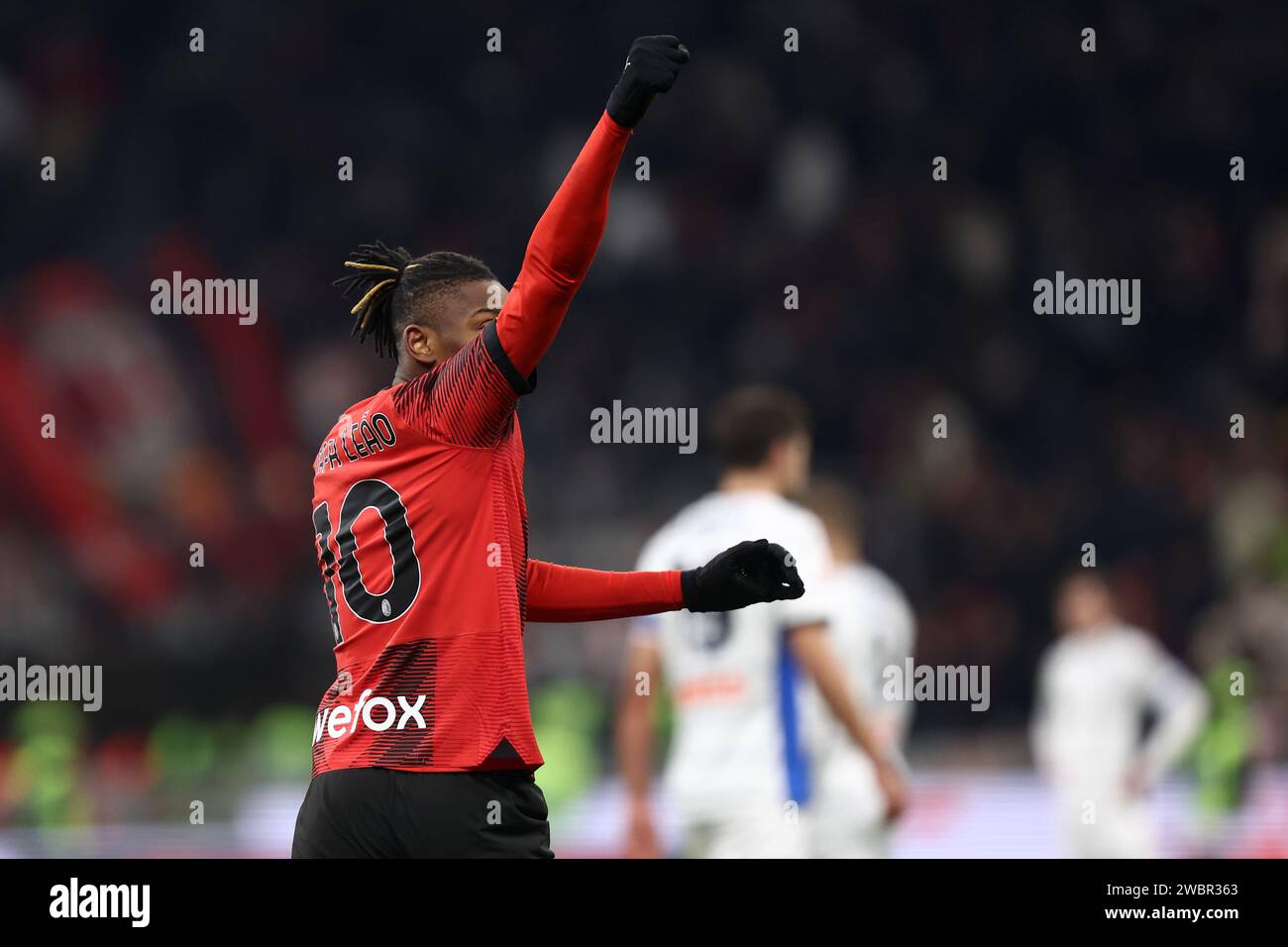 Rafael Leao of Ac Milan celebrates after scoring a goal during the ...
