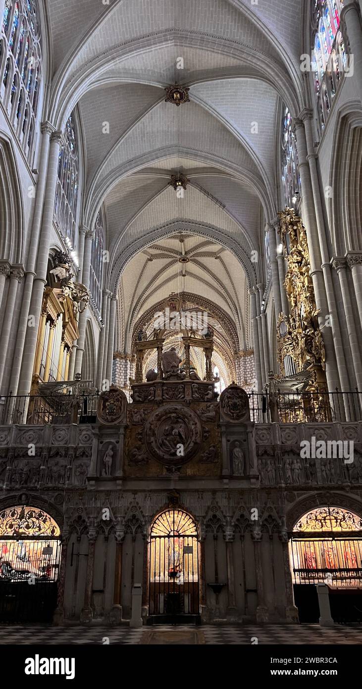 Architecture and decoration of the Toledo Cathedral Stock Photo