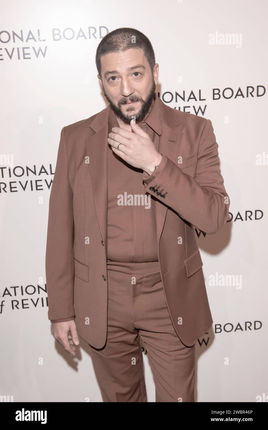 New York, United States. 11th Jan, 2024. John Magaro attends the 2024 National Board of Review Gala at Cipriani 42nd Street in New York City. (Photo by Ron Adar/SOPA Images/Sipa USA) Credit: Sipa USA/Alamy Live News Stock Photo