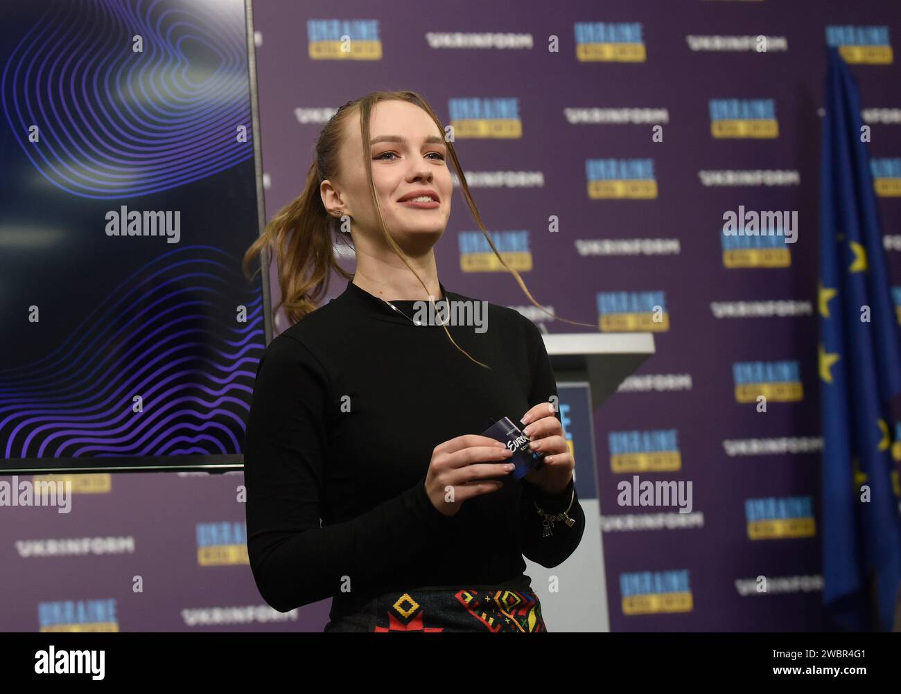 KYIV, UKRAINE - JANUARY 11, 2024 - Singer Anka who will perform her ...