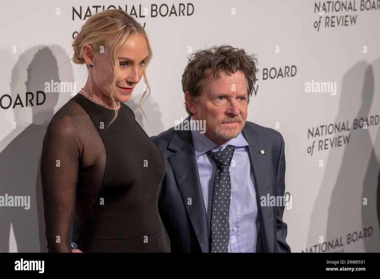 New York, United States. 11th Jan, 2024. Tracy Pollan and Michael J ...
