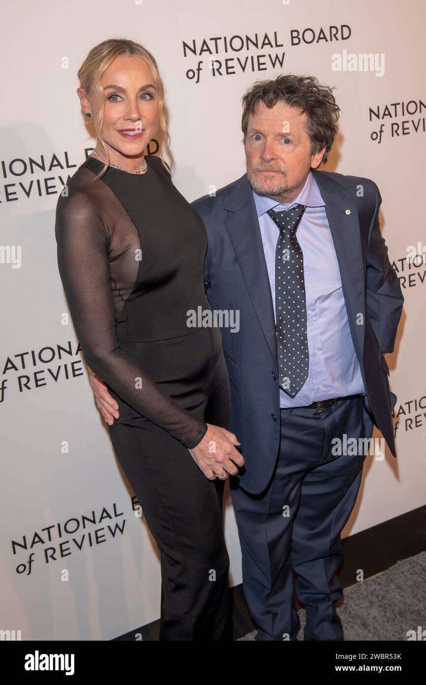 New York, United States. 11th Jan, 2024. Tracy Pollan and Michael J ...