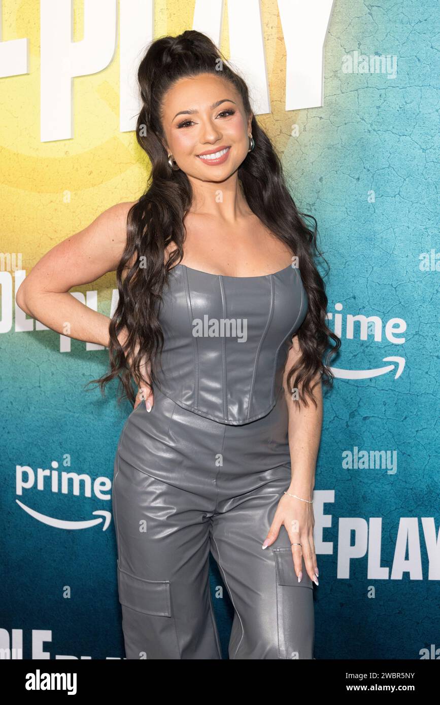 Ashley Nocera arrives at the premiere of "Role Play" on Thursday, Jan