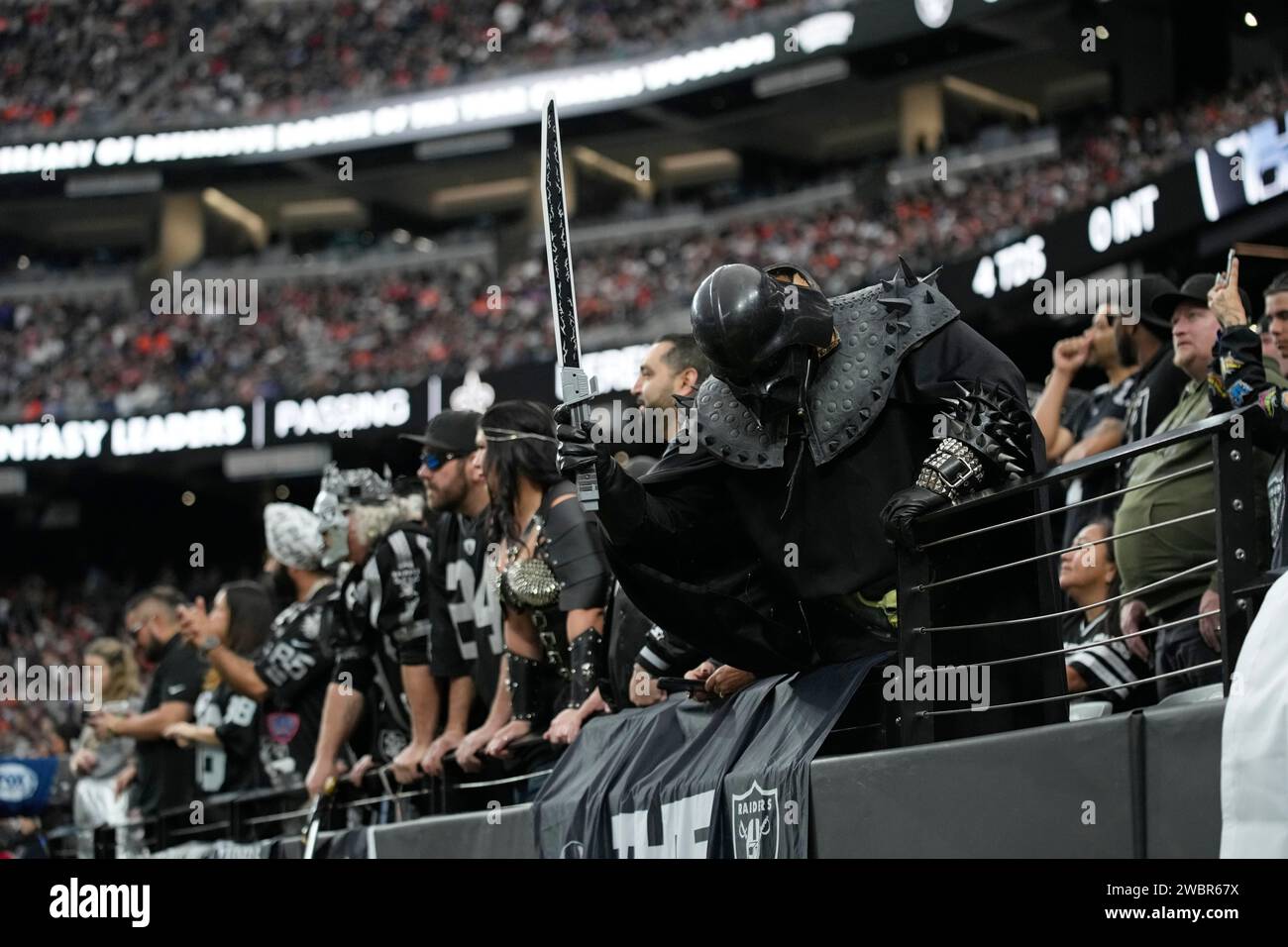 Las Vegas Raiders fans during an NFL football game Sunday, Jan. 7, 2024 ...