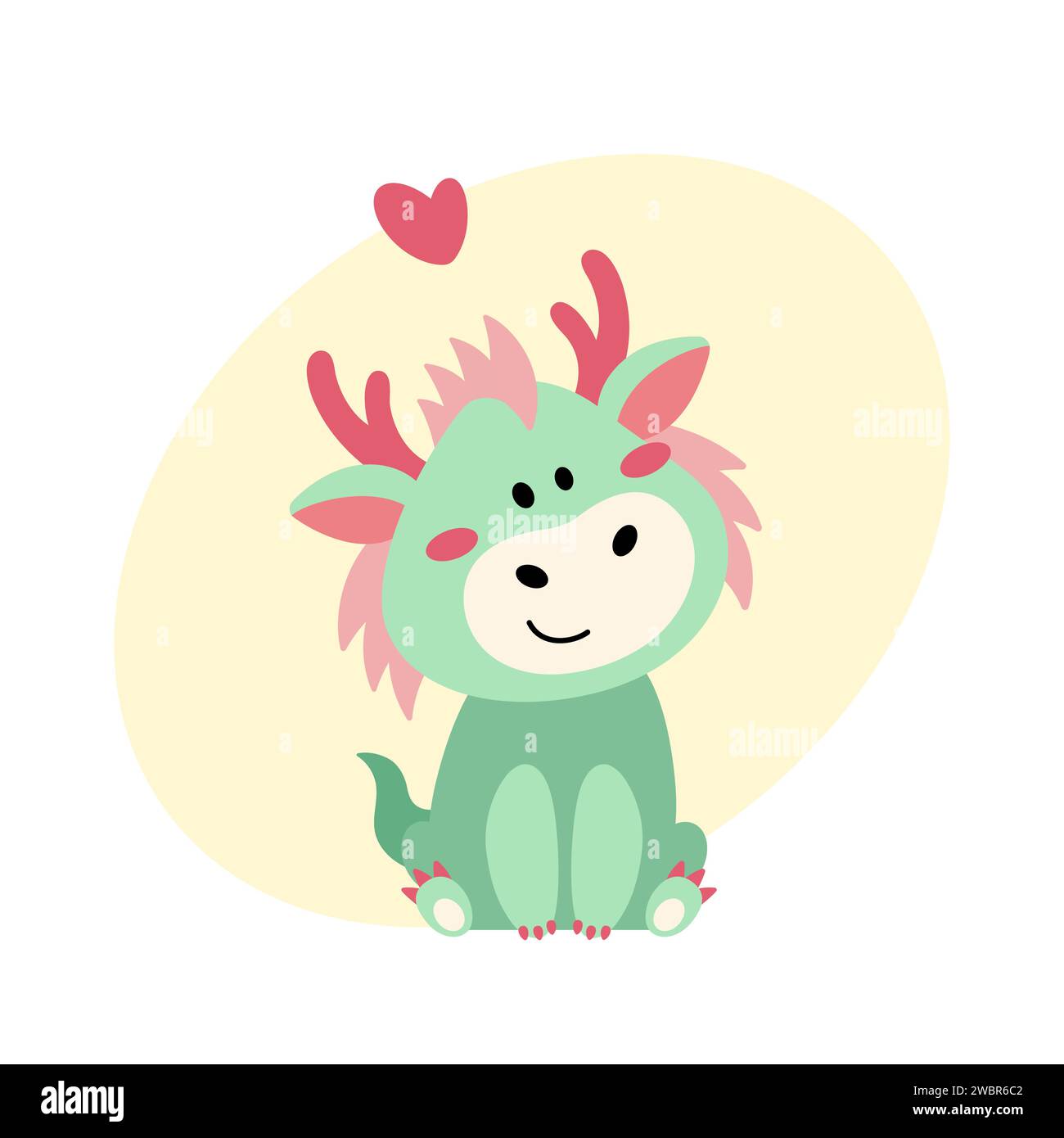 Chinese Dragon Kawaii Little Chinese Dragon Illustration Chinese