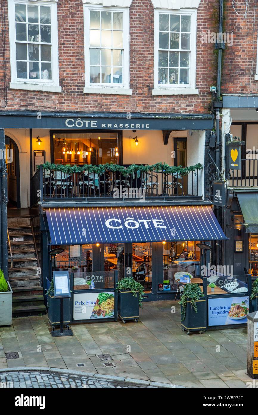 Wine bar and restaurant chain group Cote Brasserie in the Cheshire city of Chester England Stock