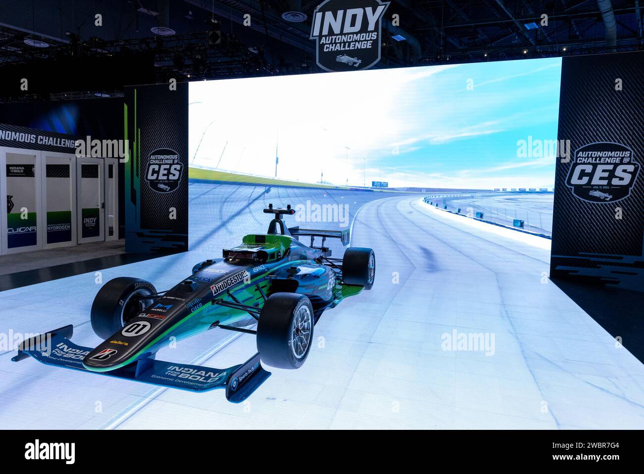 Las Vegas, USA. 11th Jan, 2025. One of the Indy Autonomous Challenge