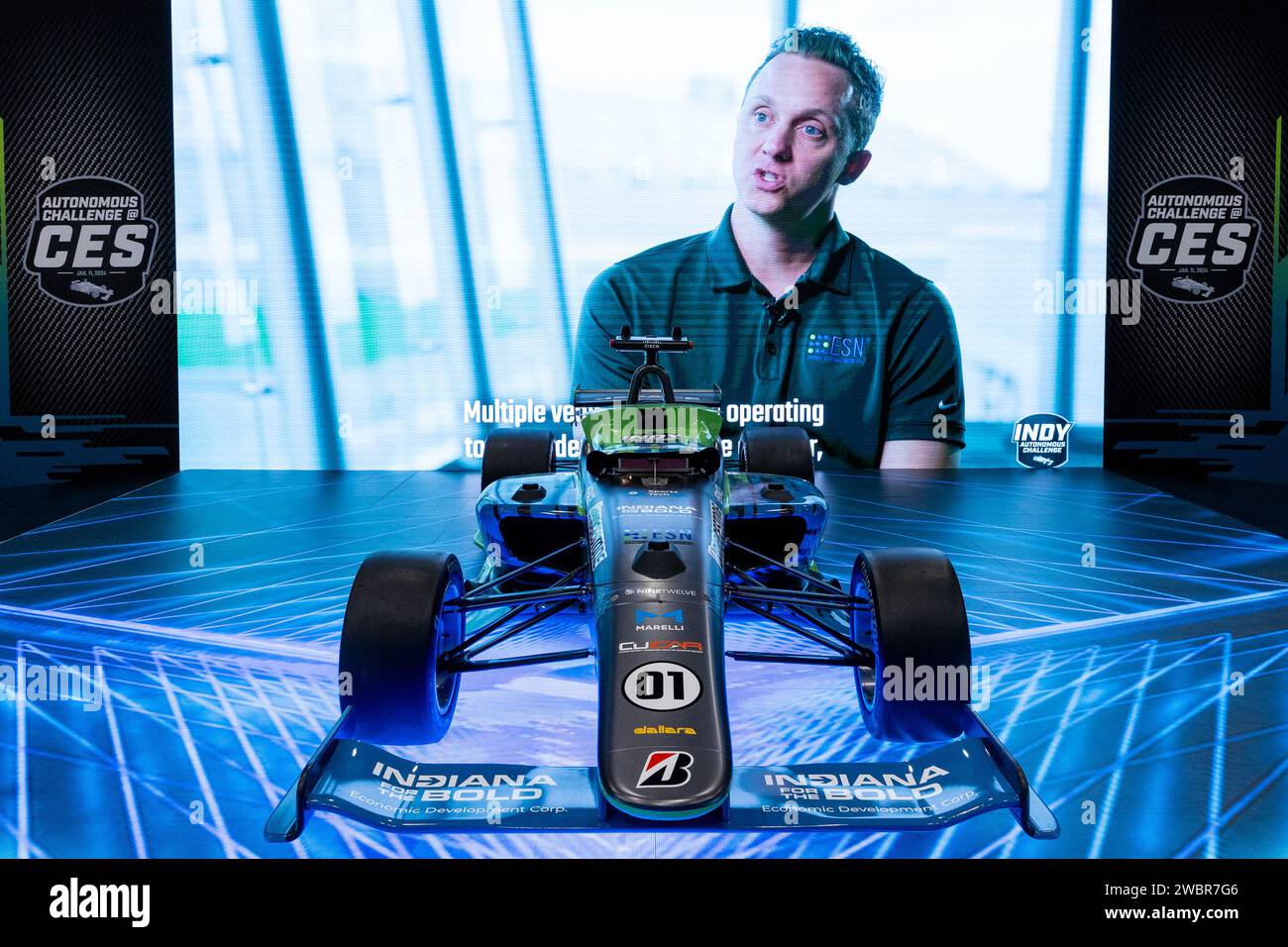 Las Vegas, USA. 11th Jan, 2025. One of the Indy Autonomous Challenge