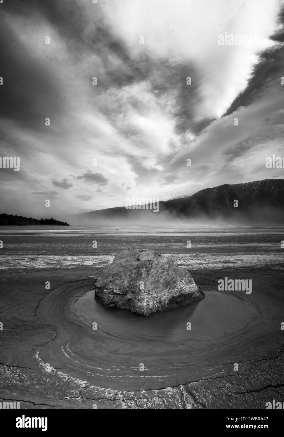 Dust storm in Sheep Mountain, Kluane National Park, Yukon, Canada Stock