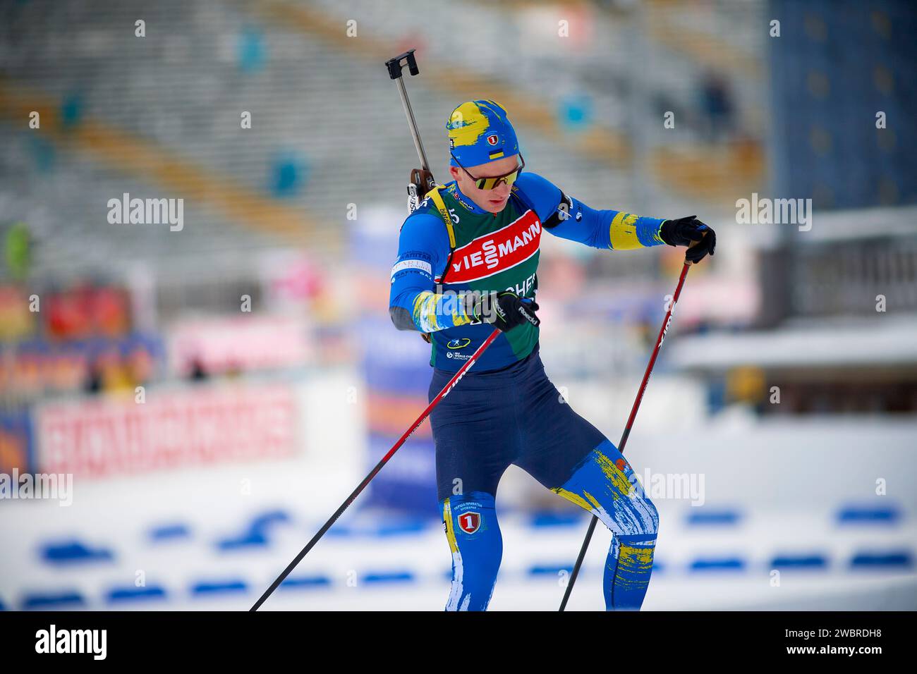 RUHPOLDING, GERMANY 12 JANUARY, 2024 Anton Dudtschenko, Morning