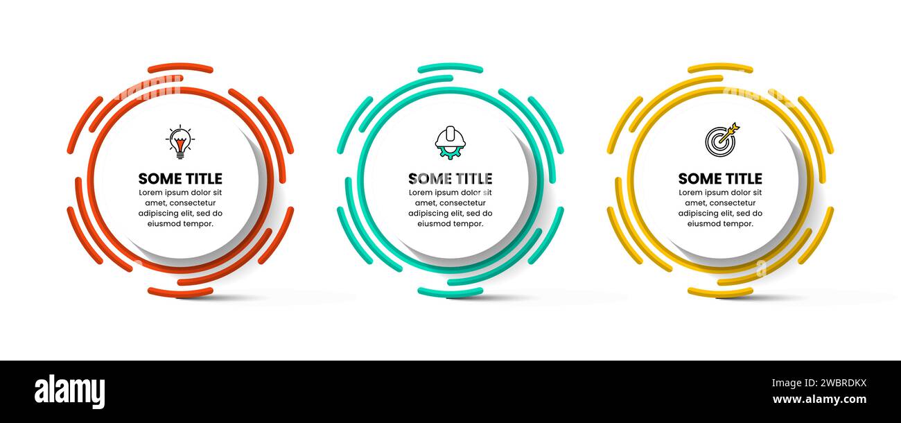 Infographic template with icons and 3 options or steps. Abstract ...