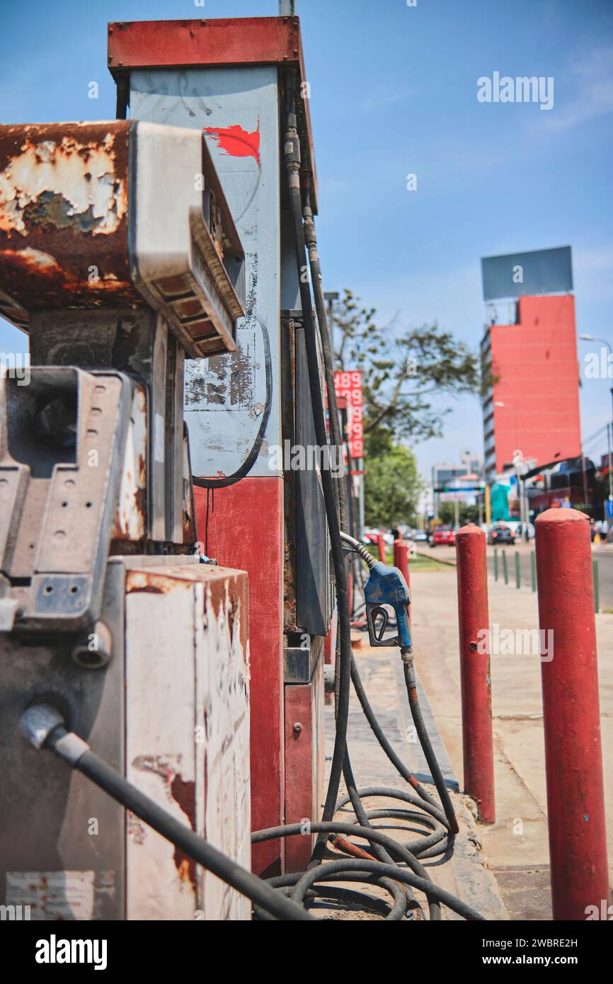 Old fuel station obsolete due to new advances in cars with green energy