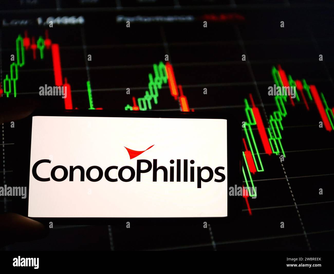 Konskie, Poland - January 04, 2024: ConocoPhillips company logo ...