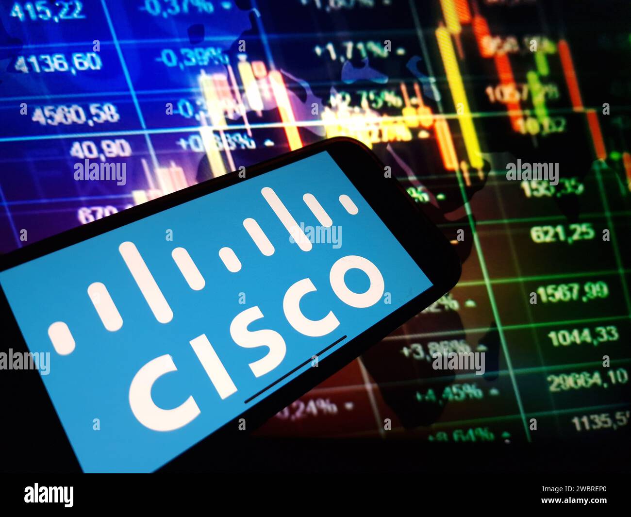 Konskie, Poland January 03, 2024 Cisco Systems Inc company logo