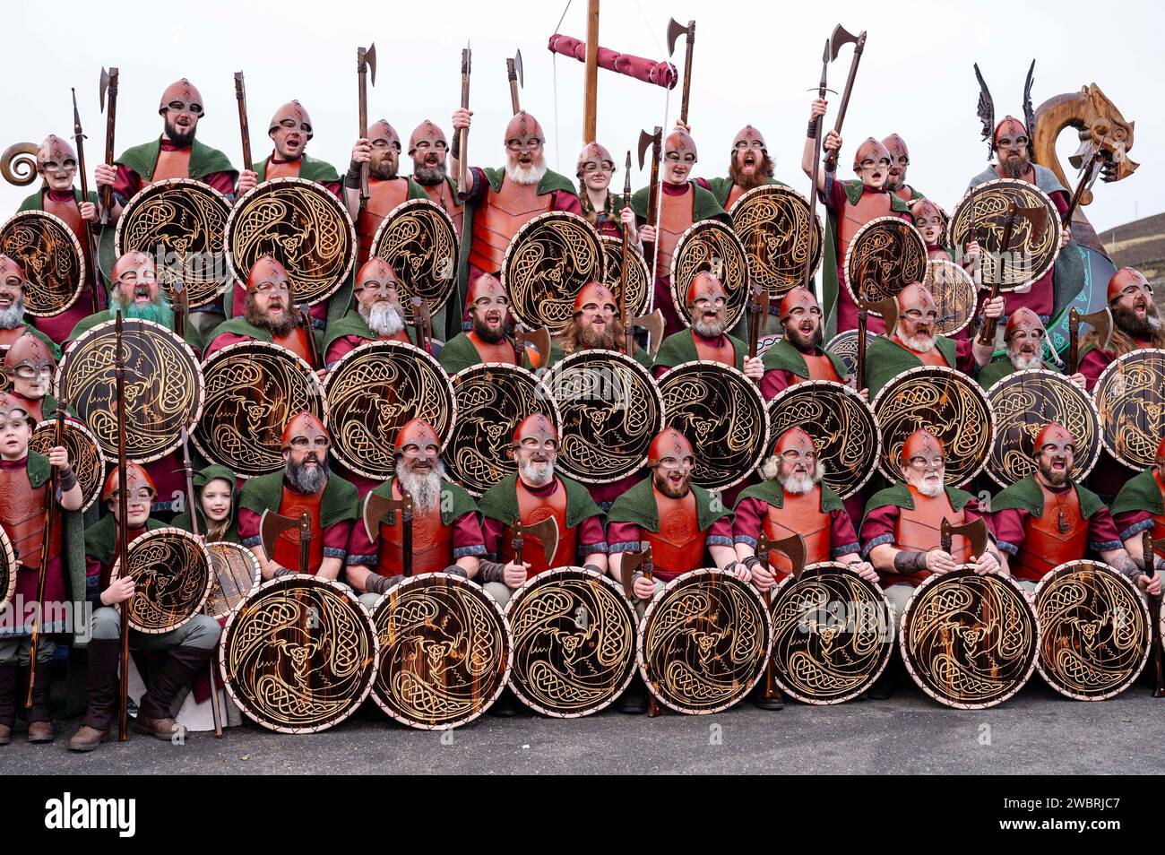 Guizer Jarl John Robert leads his squad on the Galley through the
