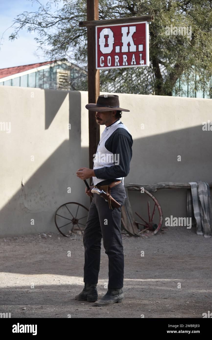Tombstone, AZ. U.S.A. 12/30/2023. The O.K. Corral Historic Complex