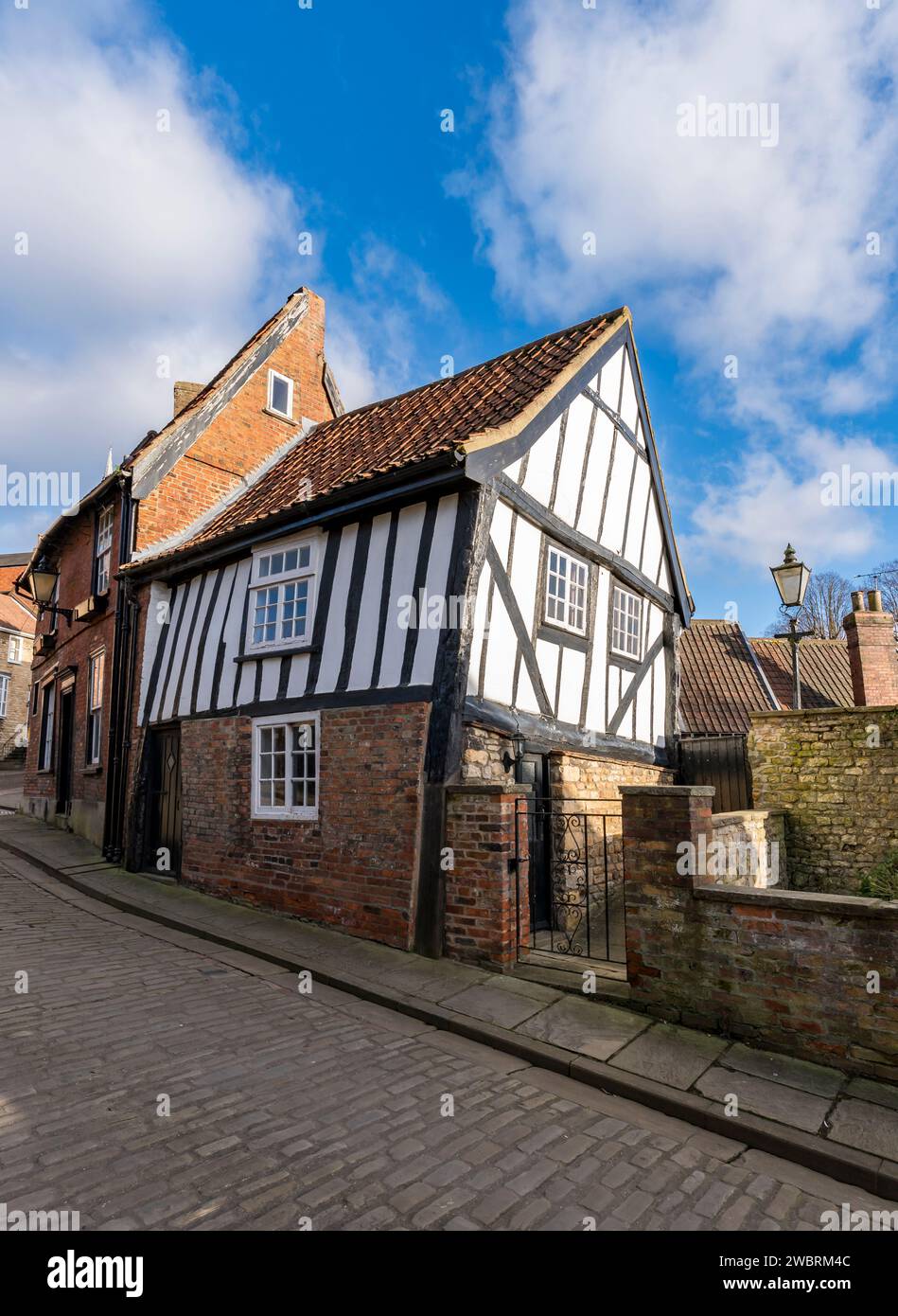 The Crooked house, Michaelgate, Lincoln City, Lincolnshire, England, UK Stock Photo
