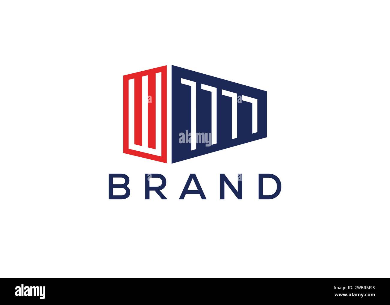 Letter w shipping container logo hi-res stock photography and images ...