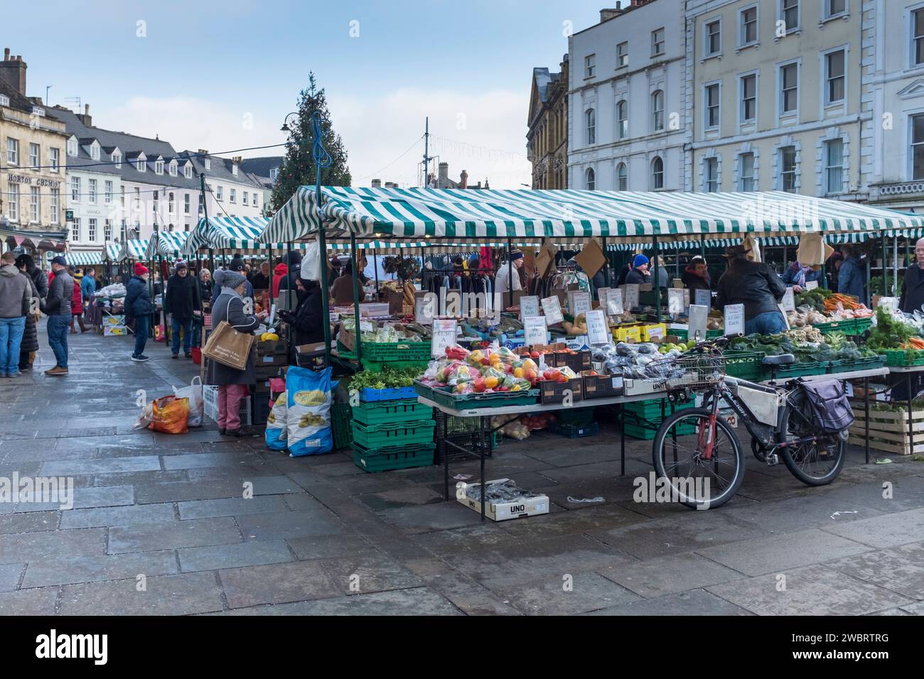 Outdoor market, Cirencester, Gloucestershire, UK Stock Photo