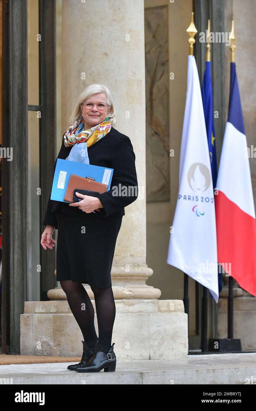 Paris, France. 12th Jan, 2024. French Labour, Health and Solidarities