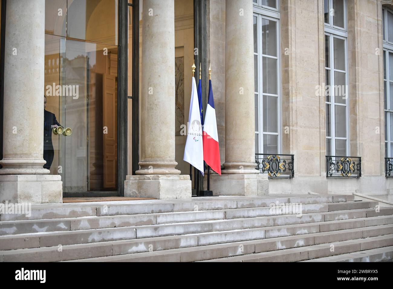 Paris, France. 12th Jan, 2024. This photograph shows the Paris 2024