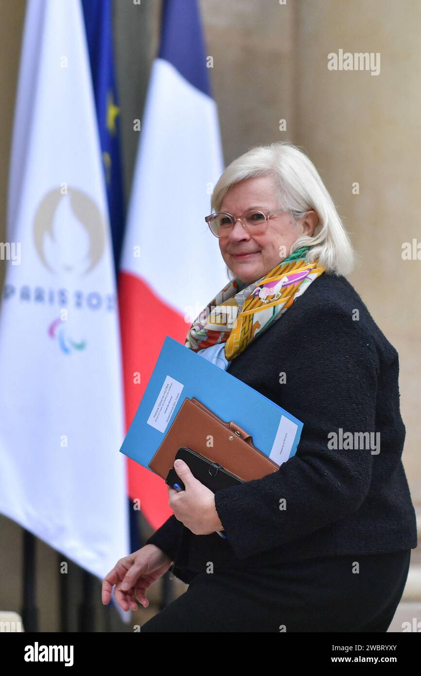 Paris, France. 12th Jan, 2024. French Labour, Health and Solidarities