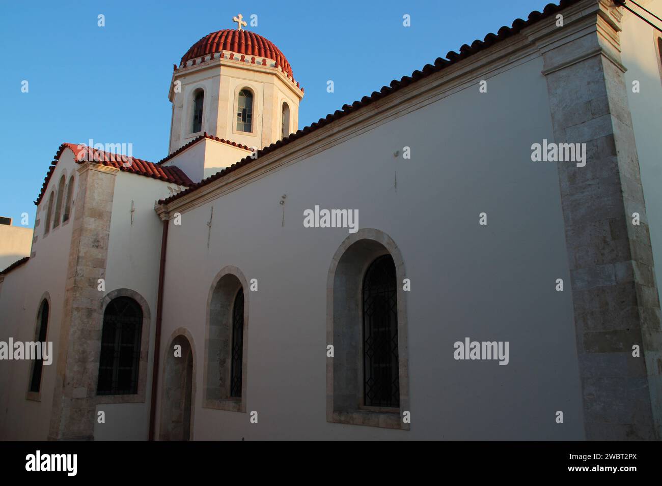 orthodox church (agia varvara) in rethymno in crete in greece Stock Photo