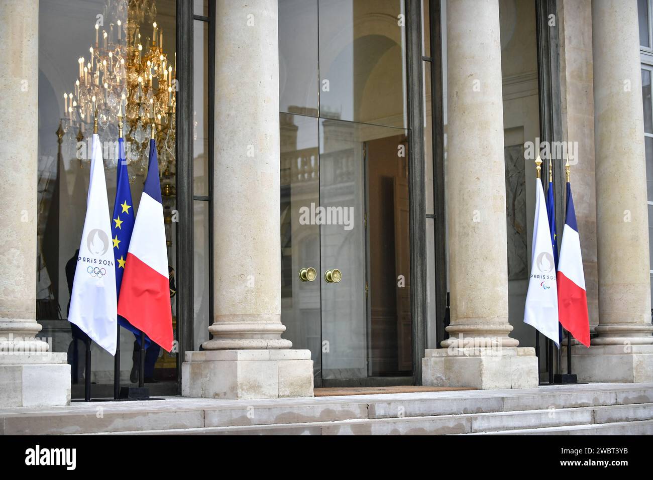 Paris, France. 12th Jan, 2024. This photograph shows the Paris 2024