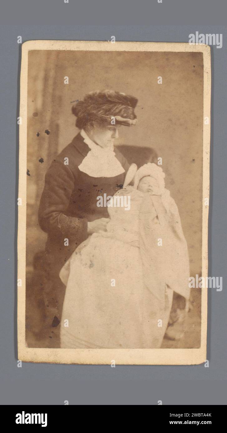Portrait of an unknown woman with baby, John Kirby, 1855 1885