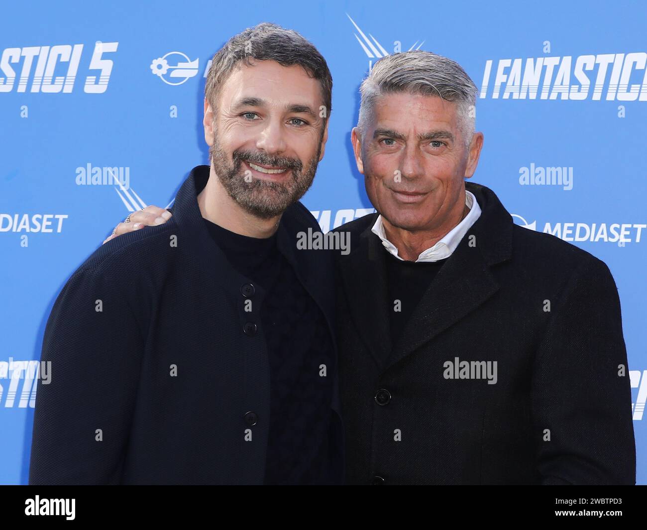 Rome, Italy. 12th Jan, 2024. Rome, Casa del Cinema, photocall for the TV series 'The Fantastic 5'. In the photo: Raoul Bova, Giorgio Restelli Credit: Independent Photo Agency/Alamy Live News Stock Photo