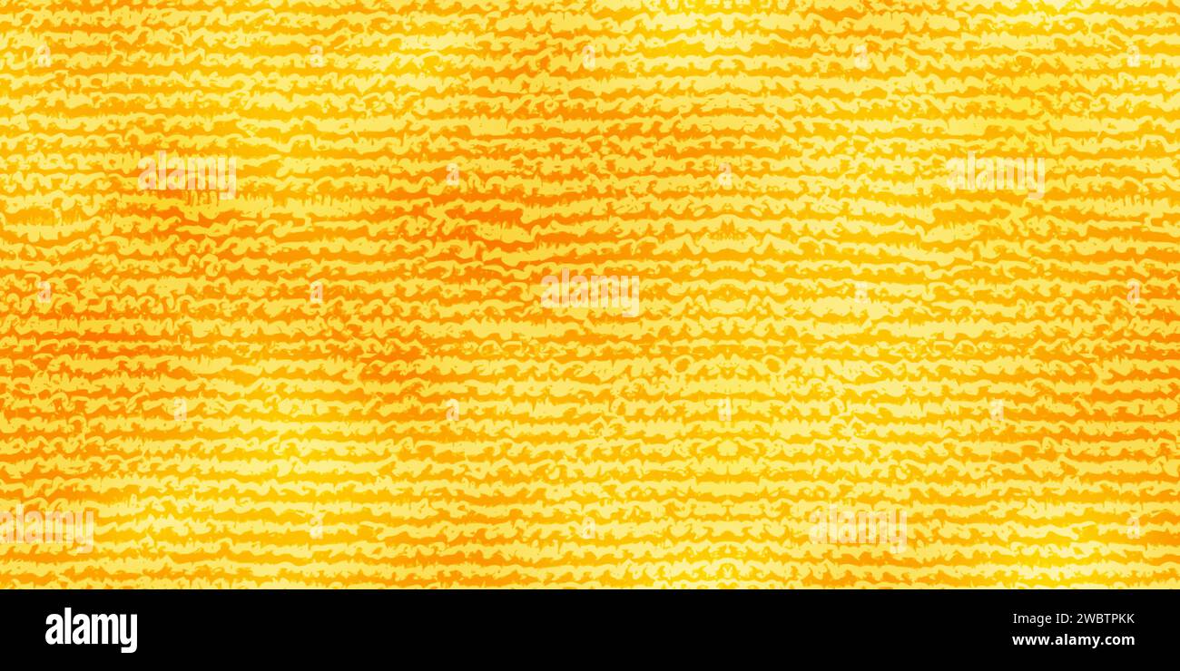 Sunny yellow microfiber cloth in a seamless pattern. Top view of a fluffy towel or rag for wiping dust. Vector illustration with fabric texture Stock Vector