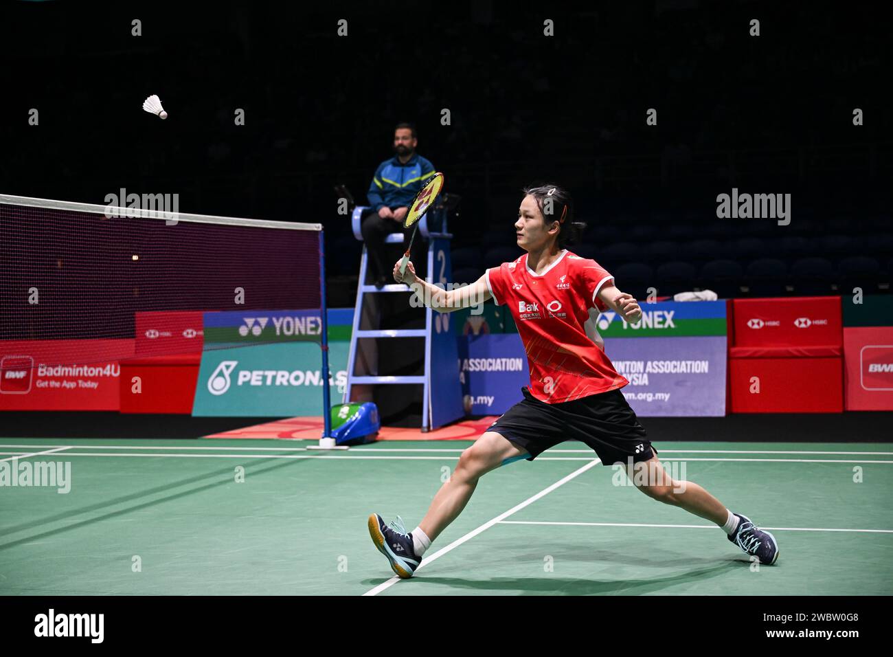 Kuala Lumpur, Malaysia. 12th Jan, 2024. Zhang Yiman of China competes ...