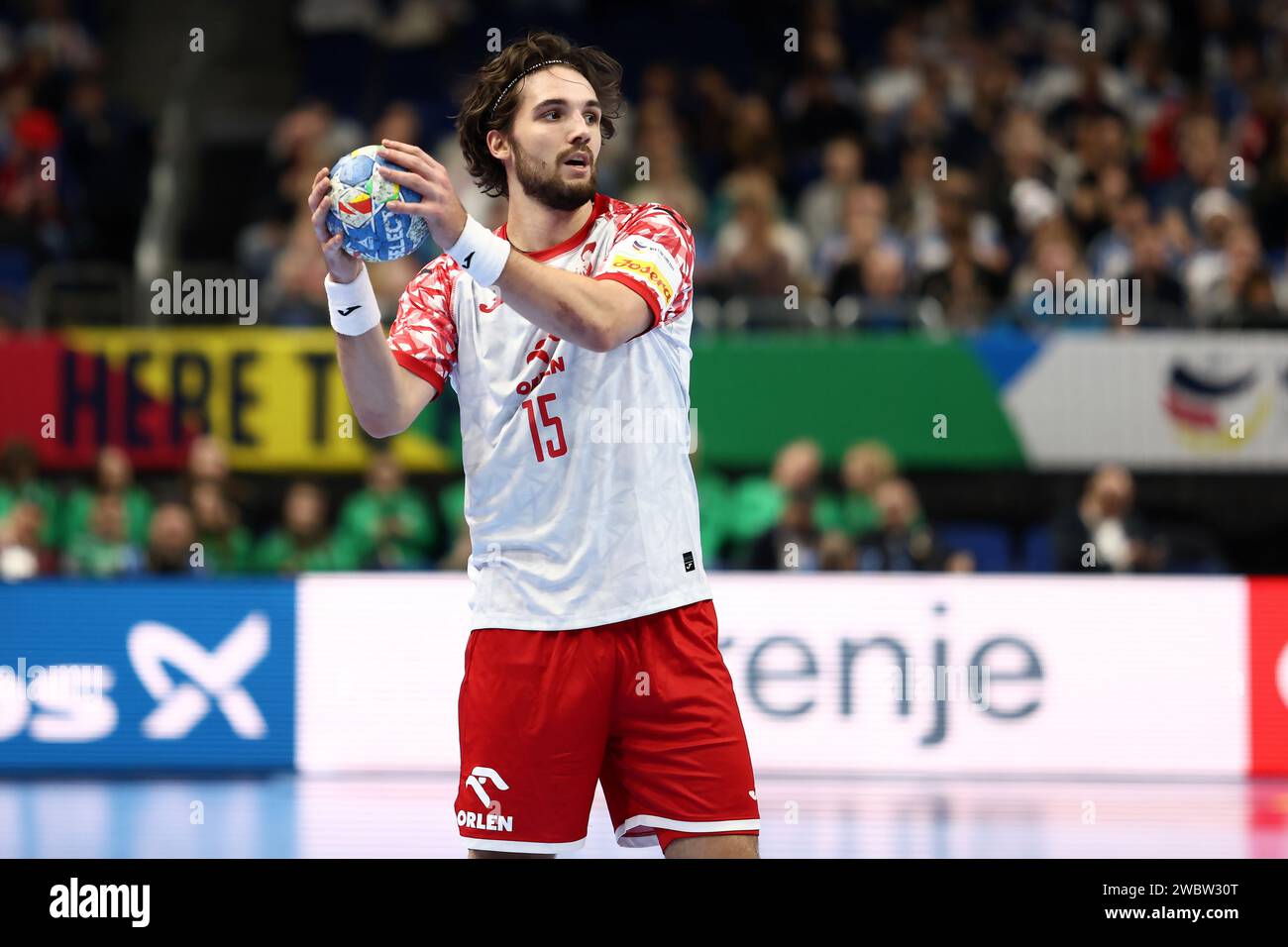 Jakub Powarzynski during the Men Handball EHF Euro 2024 match between