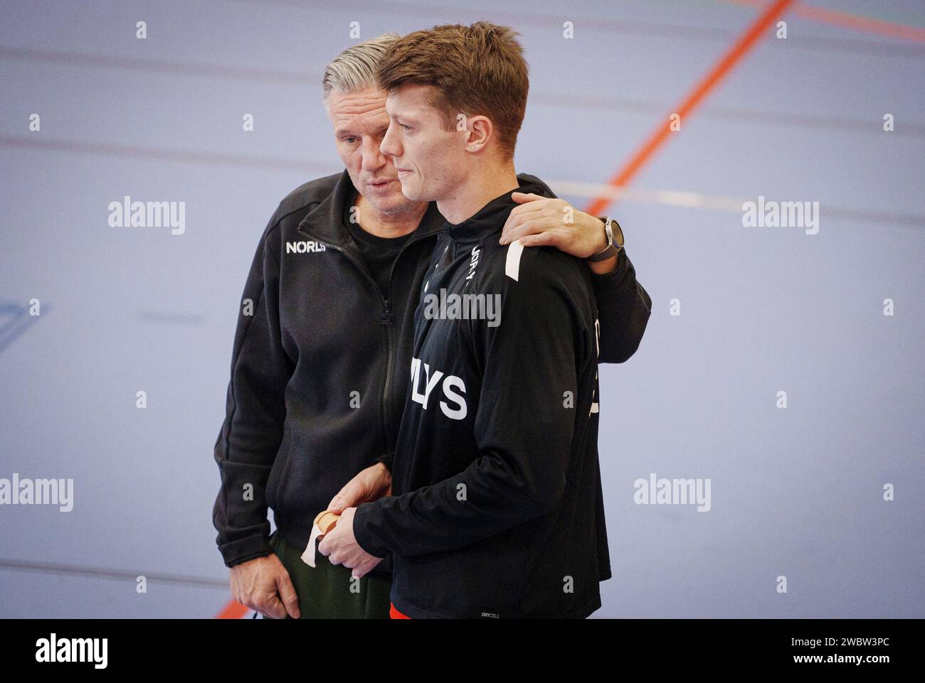 Munich, Germany, 12 January 2024. National coaches Nikolaj Jacobsen and
