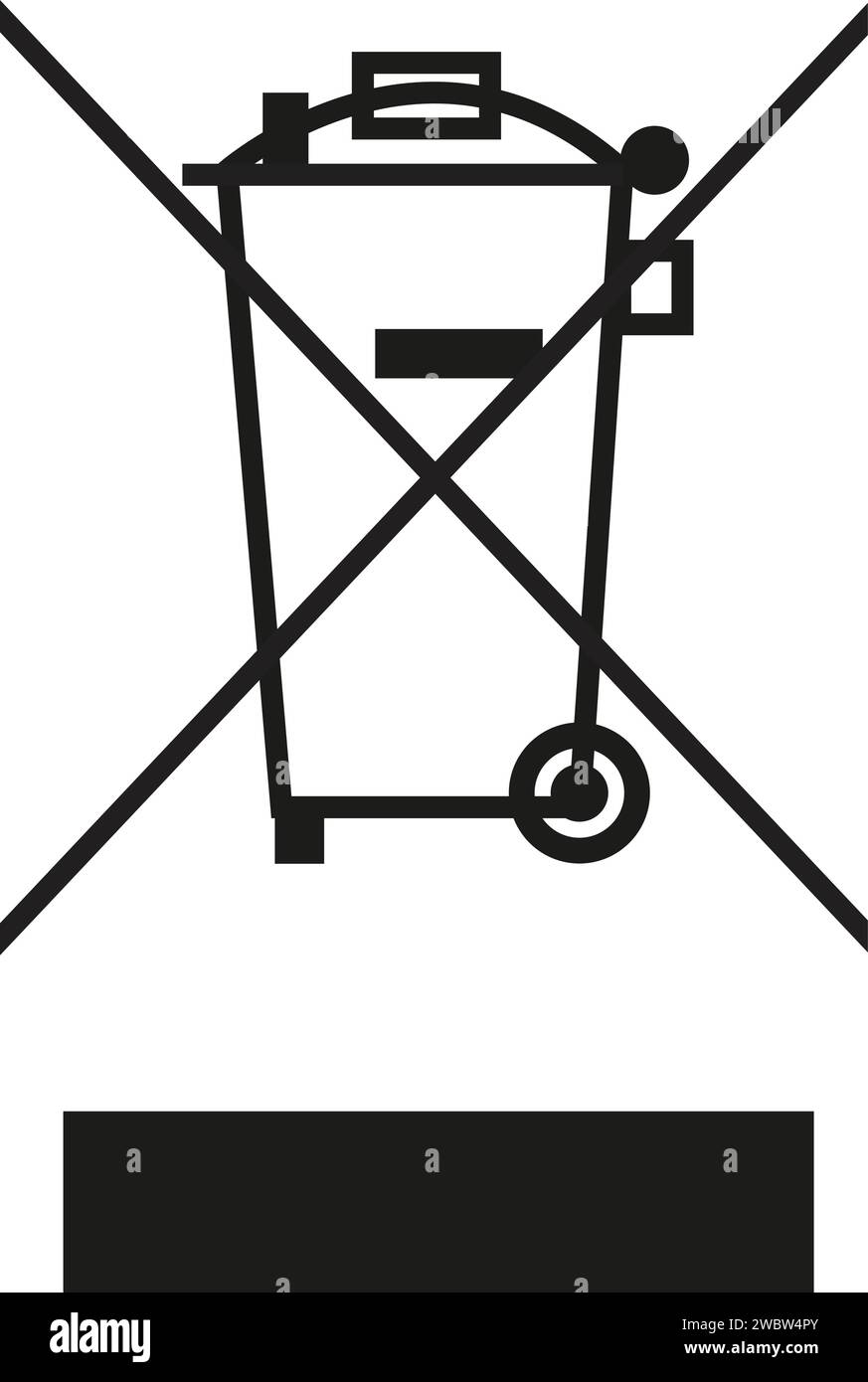Weee Label sign Waste Electrical and Electronic Equipment recycling