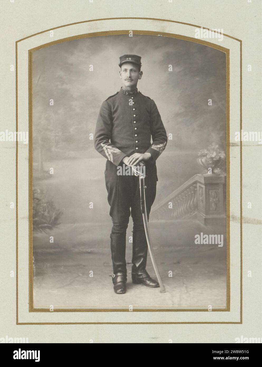 Portrait of a man in military uniform, E. Gilles, 1895 - 1920 ...