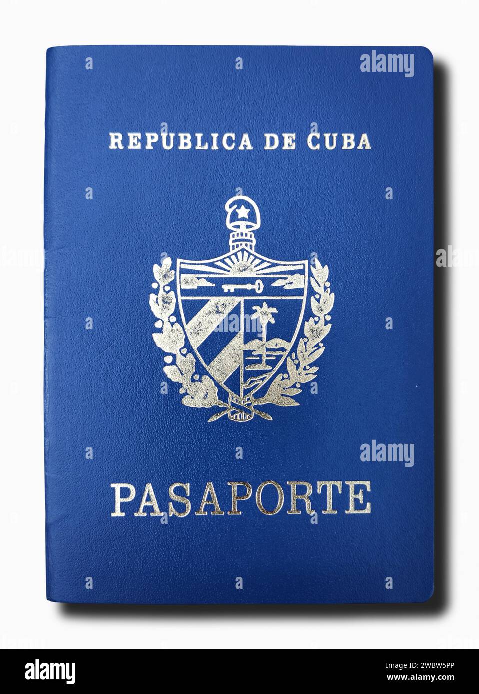 Havana, Cuba - November 14 2018: Close-up on a Cuban passport isolated on a white background. Stock Photo