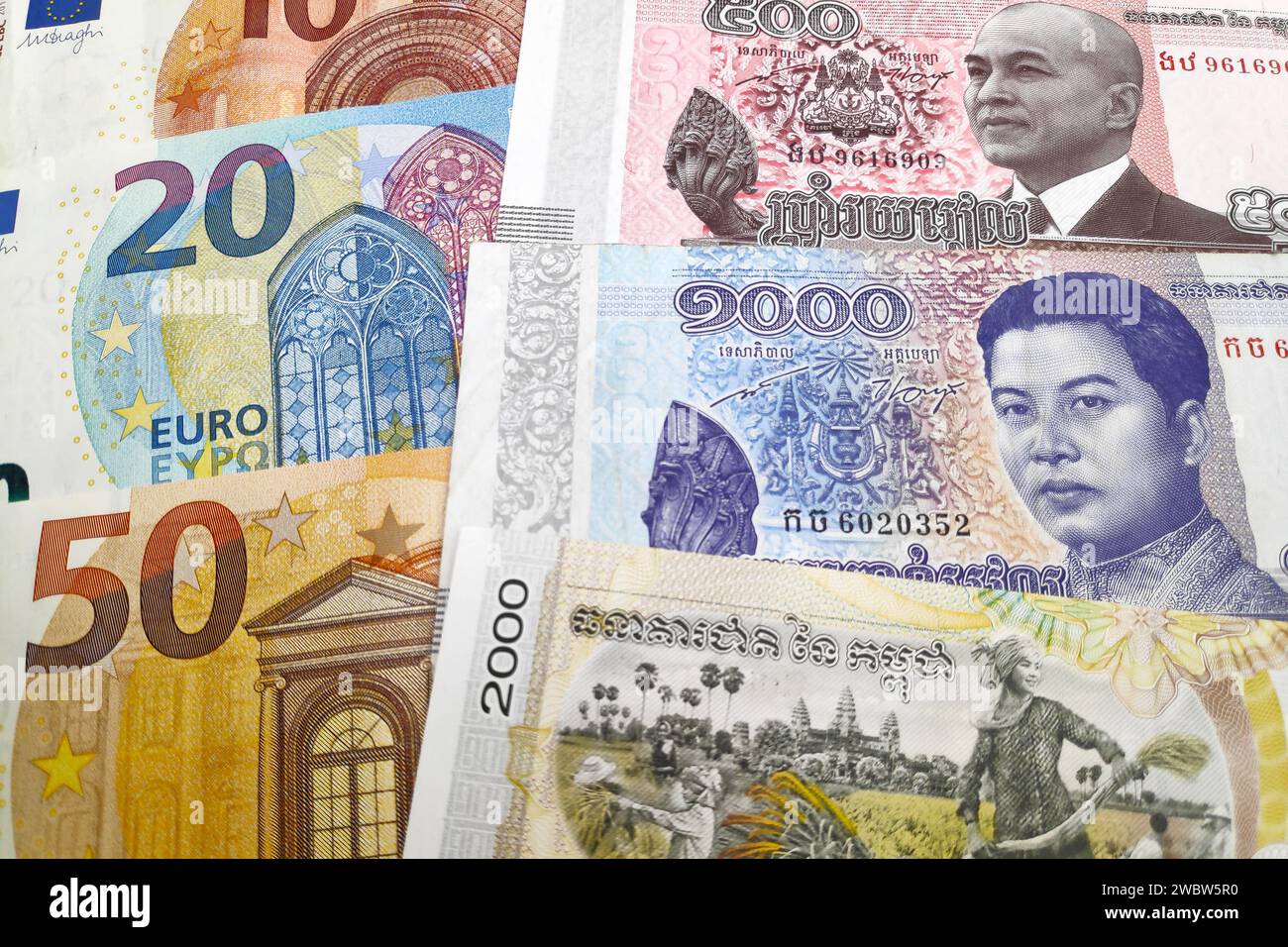 Cambodian riel money green hi-res stock photography and images - Alamy