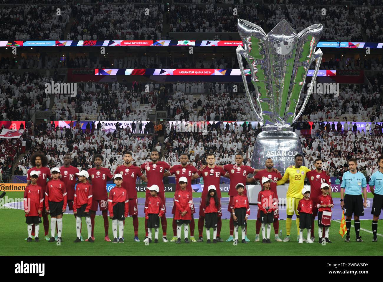 Lusail Qatar 12th Jan 2024 Starting Players Of Qatar Line Up Prior   Lusail Qatar 12th Jan 2024 Starting Players Of Qatar Line Up Prior To The Group A Match Between Qatar And Lebanon Of Afc Asian Cup At Lusail Stadium In Lusail Qatar On Jan 12 2024 Credit Cao Canxinhuaalamy Live News 2WBW6DY 