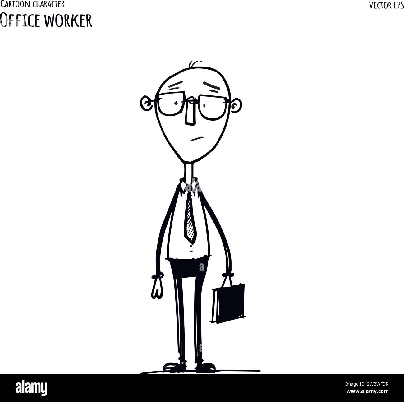 Office workers cartoon Black and White Stock Photos & Images - Alamy