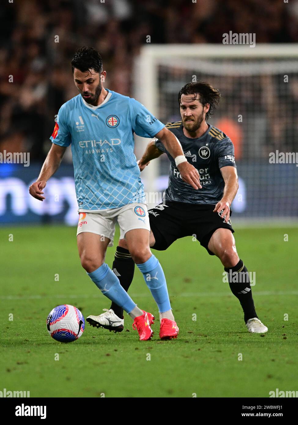 Parramatta, Australia. 12th Jan, 2024. Tolgay Ali Arslan (L) of the ...
