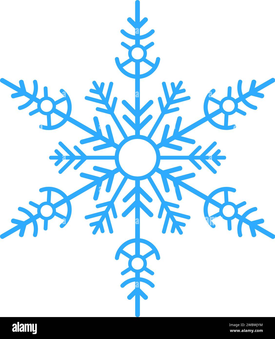 Blue snowflakes on white background. Vector illustration Stock Vector ...