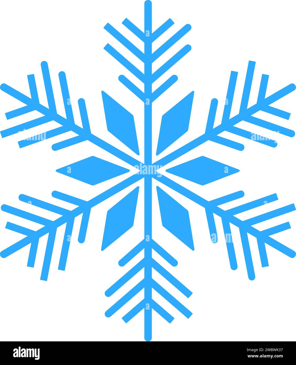 Blue snowflakes on white background. Vector illustration Stock Vector ...