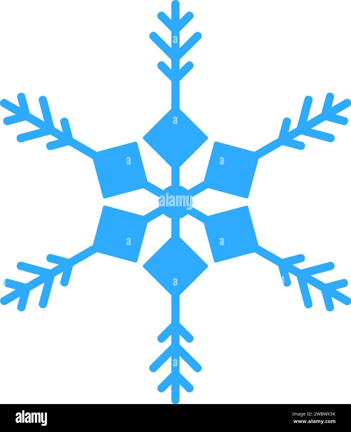Blue snowflakes on white background. Vector illustration Stock Vector ...