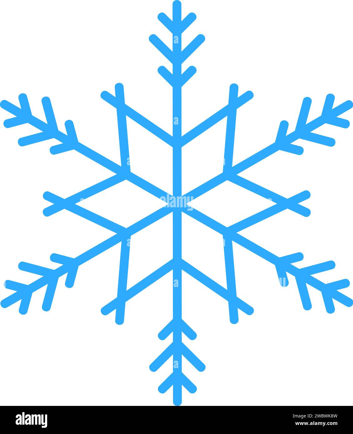 Blue snowflakes on white background. Vector illustration Stock Vector ...