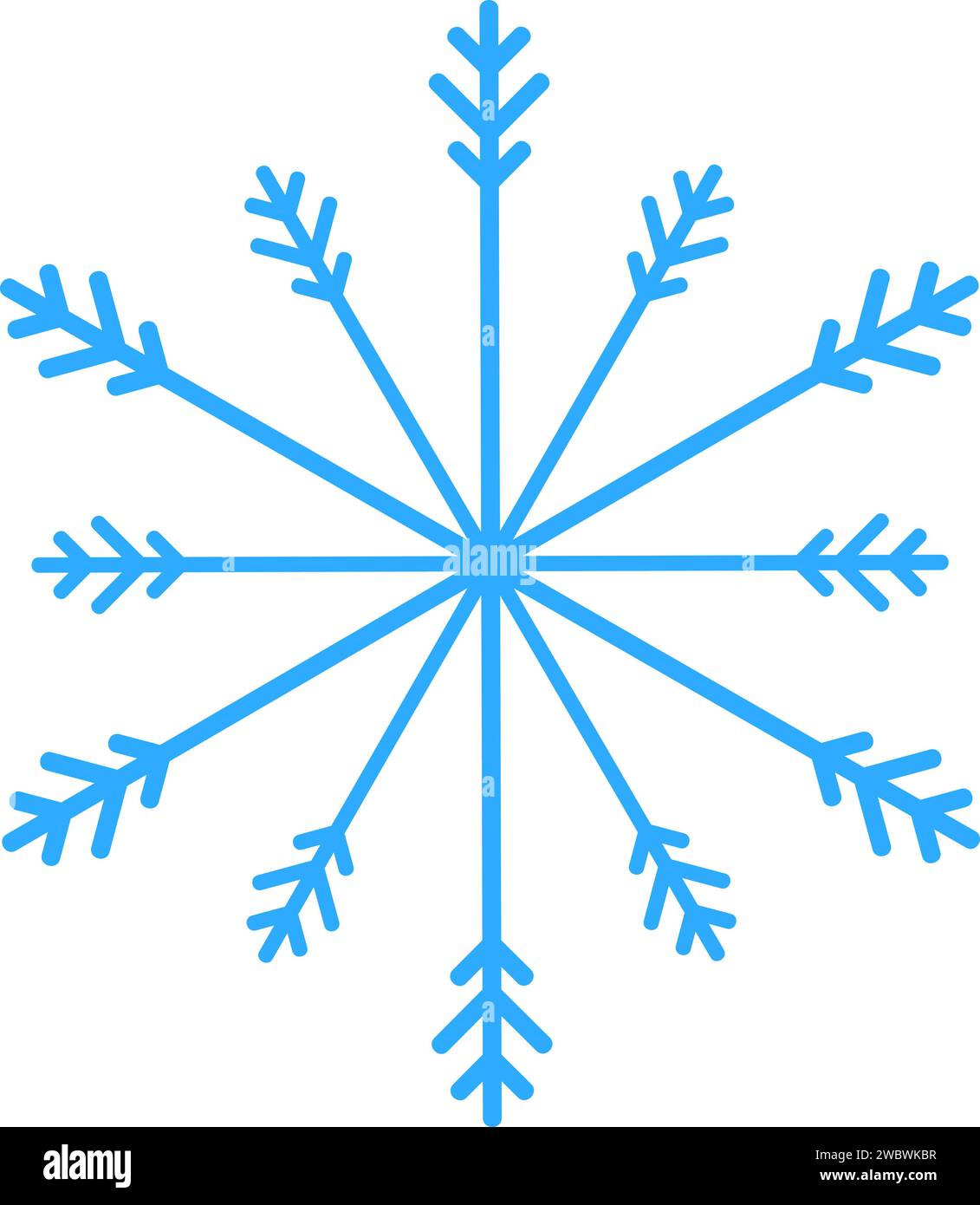 Blue snowflakes on white background. Vector illustration Stock Vector ...