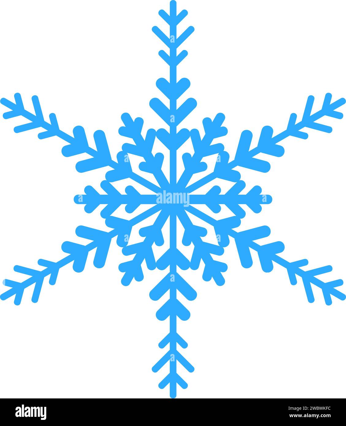 Blue snowflakes on white background. Vector illustration Stock Vector ...